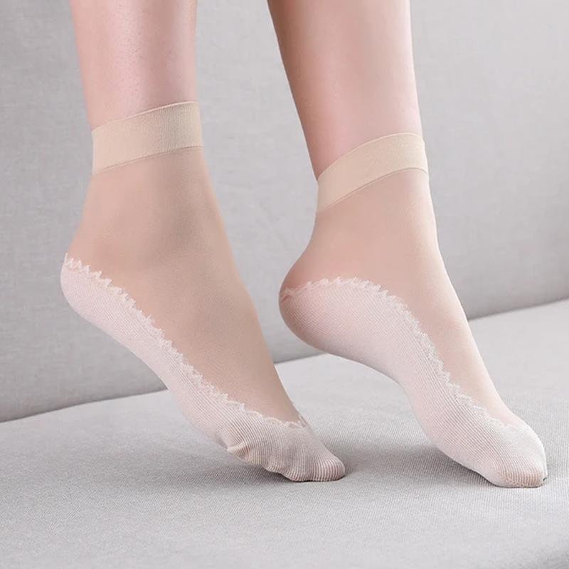 20 pairs of transparent ankle socks for women