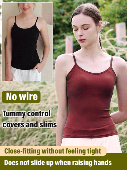 🔥🔥 Women Tank Top With Built In Bra Camisole
