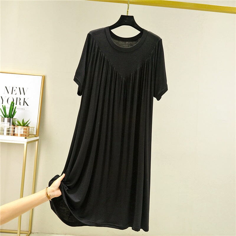 🎁Hot Sale⏳Super Soft Comfortable Short Sleeve Loose Pajama Dress