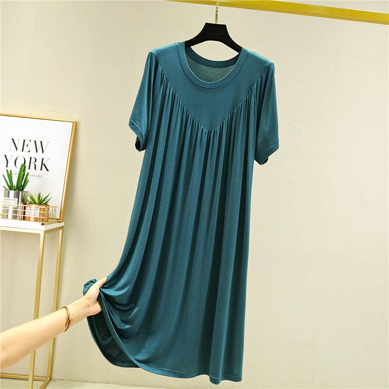 🎁Hot Sale⏳Super Soft Comfortable Short Sleeve Loose Pajama Dress