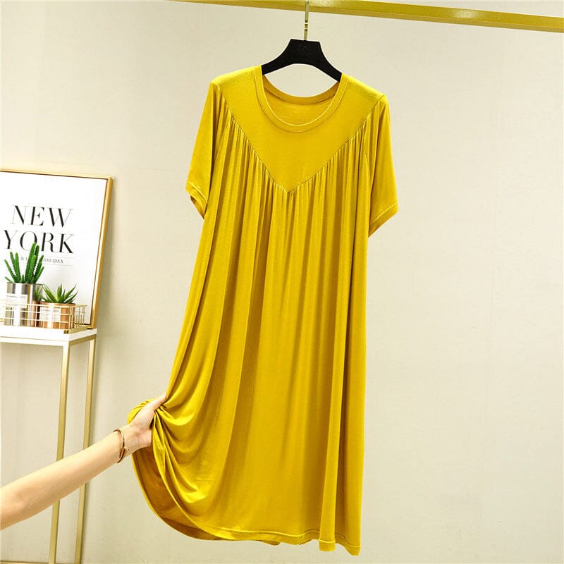 🎁Hot Sale⏳Super Soft Comfortable Short Sleeve Loose Pajama Dress