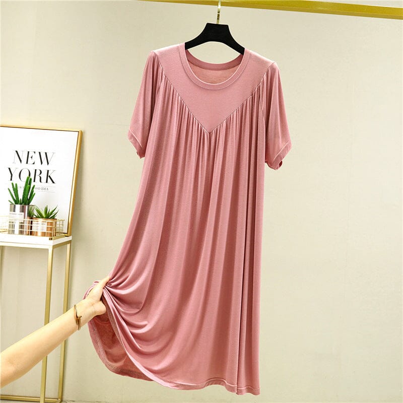 🎁Hot Sale⏳Super Soft Comfortable Short Sleeve Loose Pajama Dress