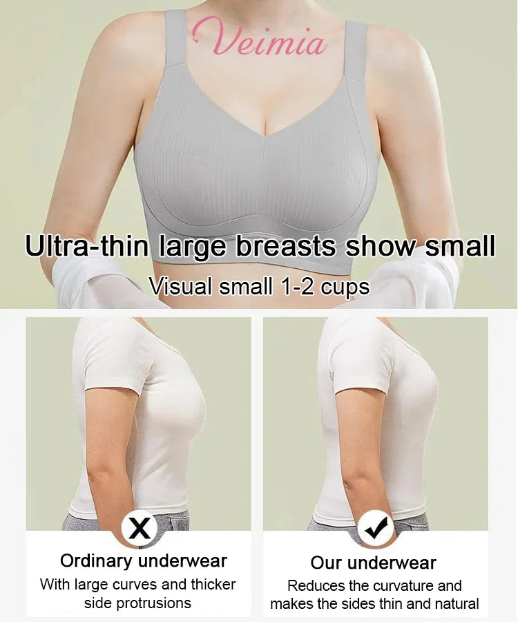 Wire-Free Non-Marking Skin-Friendly Push-Up Bra