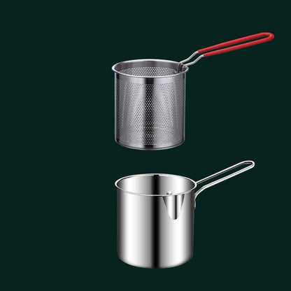 304 Stainless Steel Strip Filter Ingredient Fryer With Lid