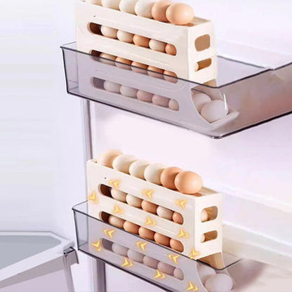 🏠️Kitchen Helper🌟Multi-function 4-layer Tilted Design Slide Egg Storage Box