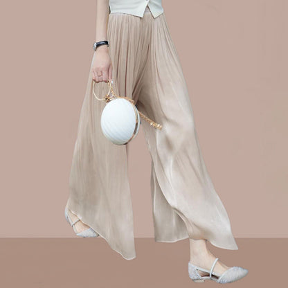 🔥Hot Sale 50% Off🔥Glazed Ice Silk Floor-Length Wide-Leg Culottes