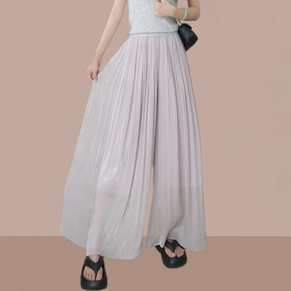 🔥Hot Sale 50% Off🔥Glazed Ice Silk Floor-Length Wide-Leg Culottes