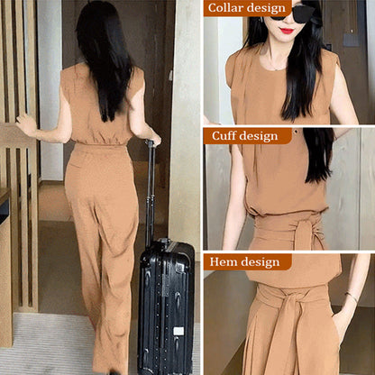 🎁Hot Sale 49% OFF⏳Fashion Sleeveless Wide-Legged Pants Set