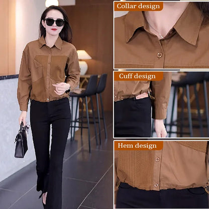 Stylish Patchwork Shirt For Women