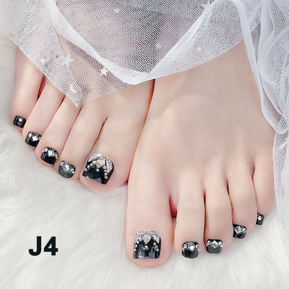 🔥Hot Sale Best Gift  🔥Delicate Glitter False Toe Nails Kit（50% OFF）