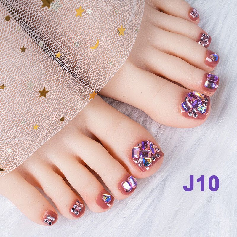 🔥Hot Sale Best Gift  🔥Delicate Glitter False Toe Nails Kit（50% OFF）