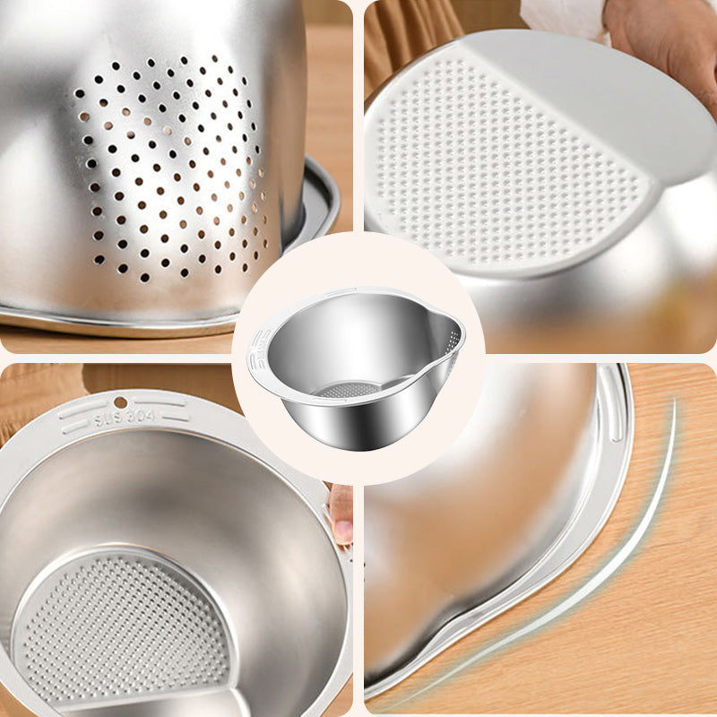 🔥HOT SALE🔥Stainless Steel Rice Strainer Bowl