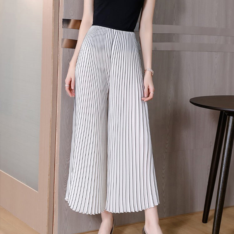 Pleated Loose Slimming Wide-leg Pants Skirt