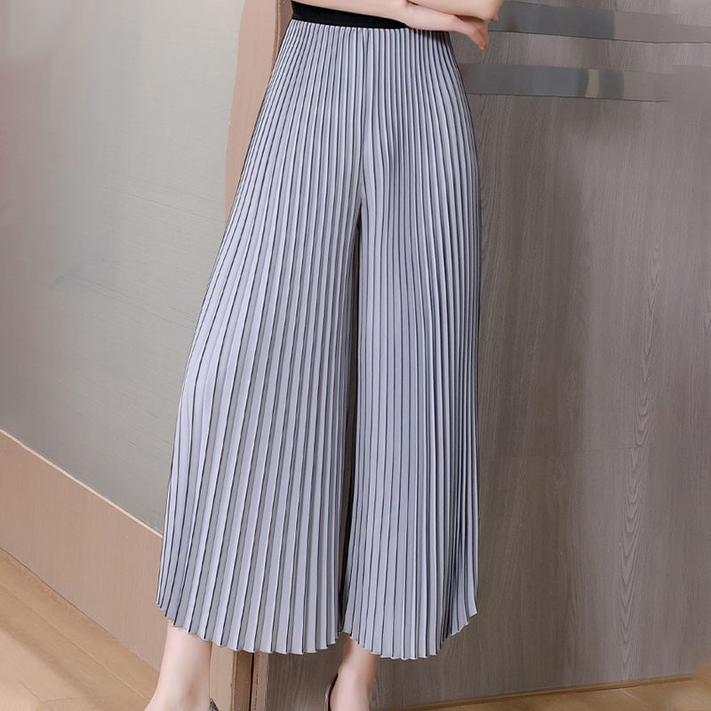 Pleated Loose Slimming Wide-leg Pants Skirt