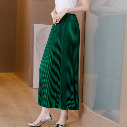 Pleated Loose Slimming Wide-leg Pants Skirt