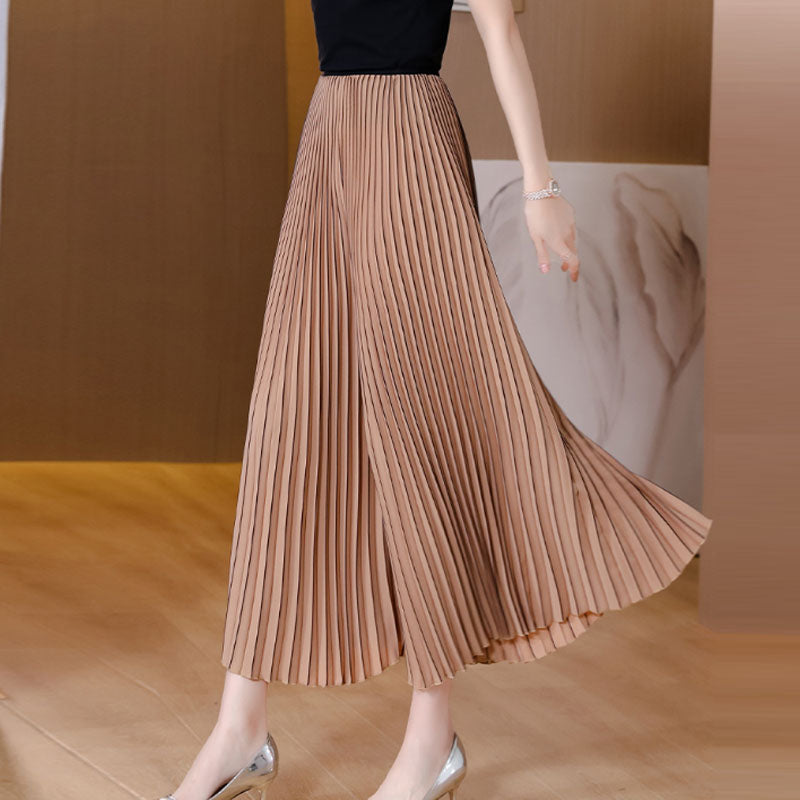 Pleated Loose Slimming Wide-leg Pants Skirt