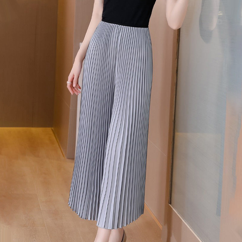 Pleated Loose Slimming Wide-leg Pants Skirt