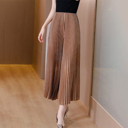 Pleated Loose Slimming Wide-leg Pants Skirt