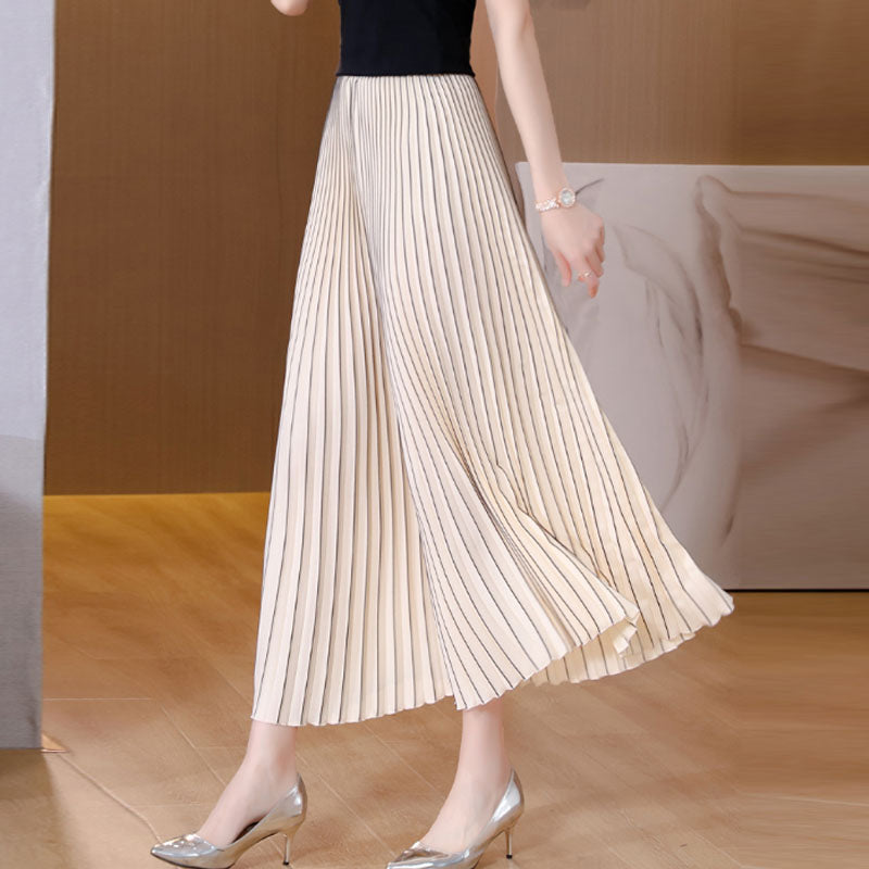 Pleated Loose Slimming Wide-leg Pants Skirt