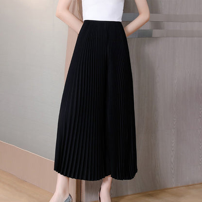 Pleated Loose Slimming Wide-leg Pants Skirt