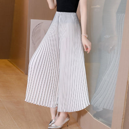 Pleated Loose Slimming Wide-leg Pants Skirt