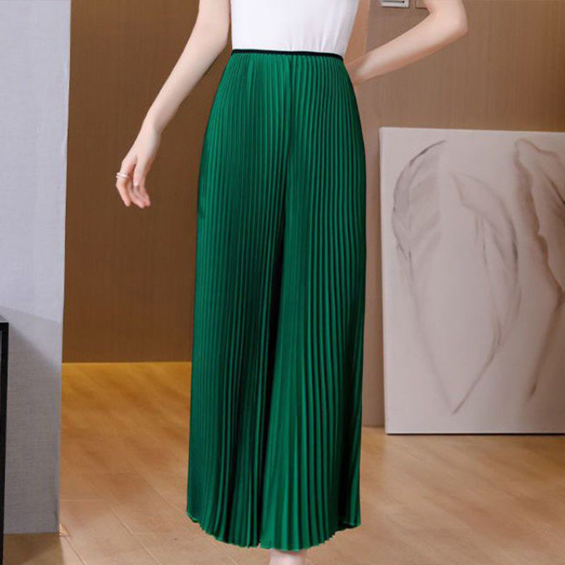 Pleated Loose Slimming Wide-leg Pants Skirt