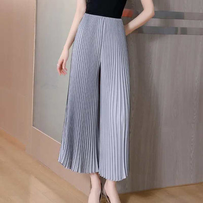 Pleated Loose Slimming Wide-leg Pants Skirt