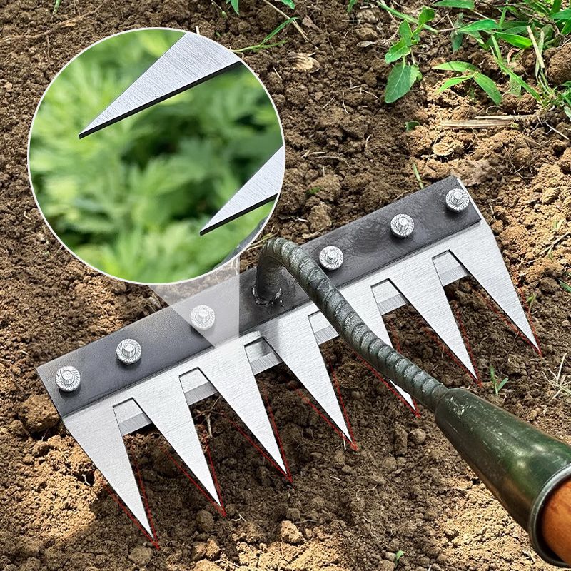 ✨Last day sale 49% OFF🐶5/6/7/8 Teeth Carbon Steel Garden Weeding Rake