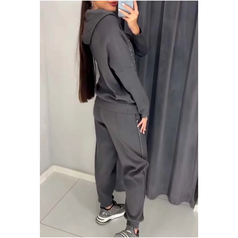 Hooded Sweatshirt and Cuffed Joggers 2-Piece Set