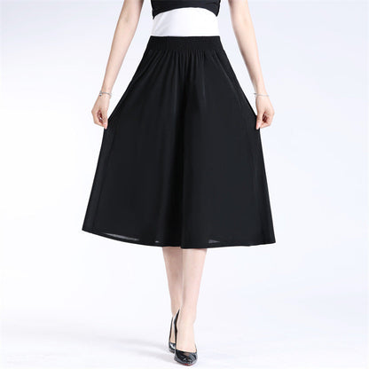 🎁Hot Sale 50% OFF-Buy 4 Free Shipping⏳Women's High Elastic Waist Pleated Chiffon Wide Leg