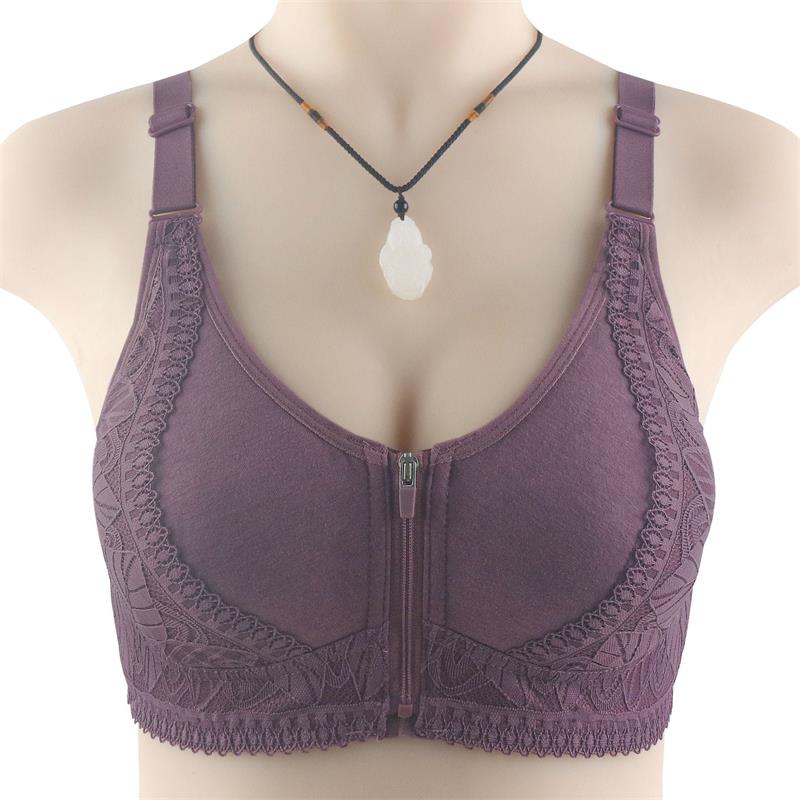 Plus size bra with front closure for women