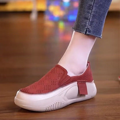 Women's breathable soft sole slip on shoes