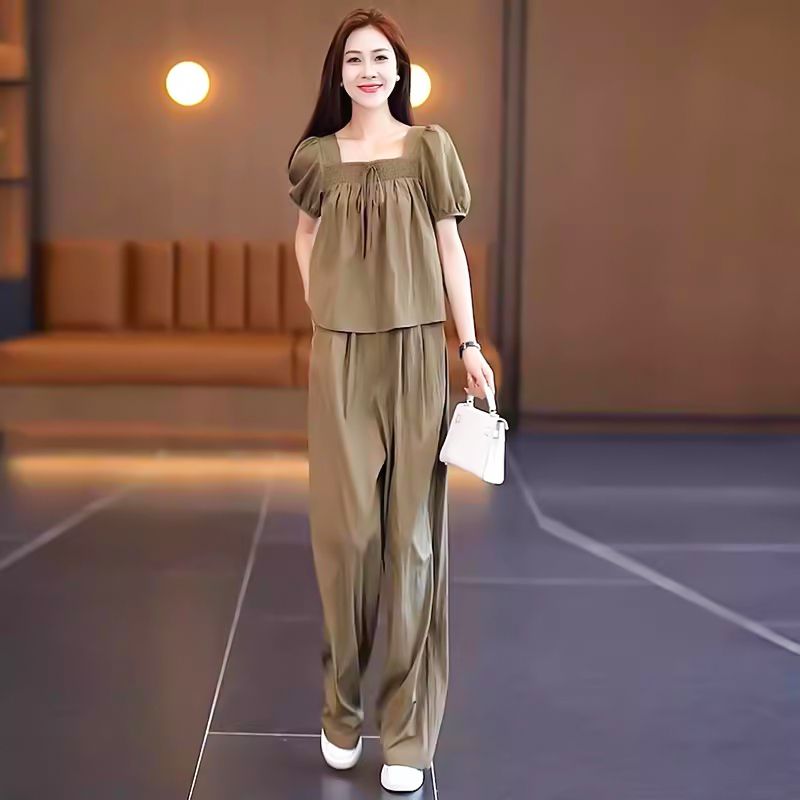 Summer Casual Temperament Wide-leg Suit