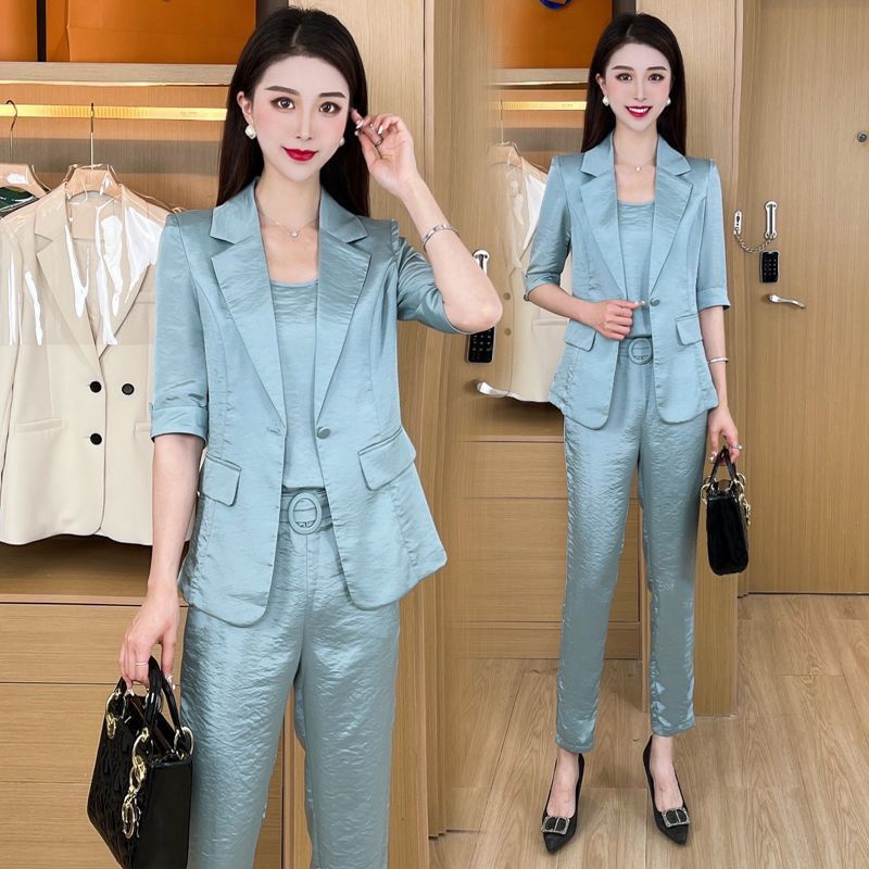 Women’s Fashion Casual Business 3-piece Set (Blazer+Camisole+Pants)