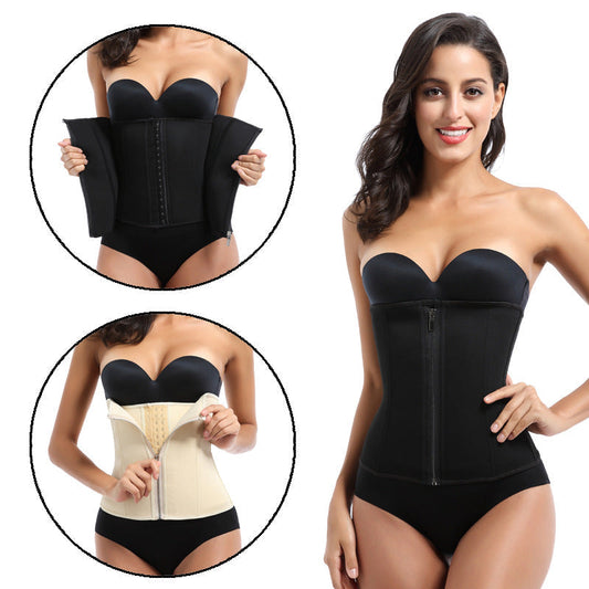 Women Waist Trainer with Zipper & Hooks