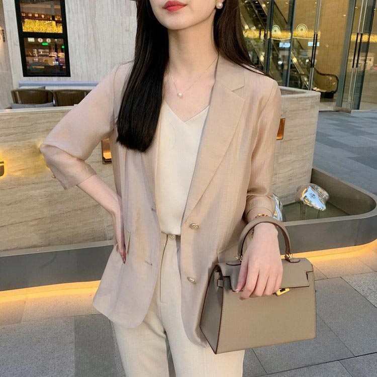 Women's Temperament Tencel Sunscreen Summer Suit Blazer