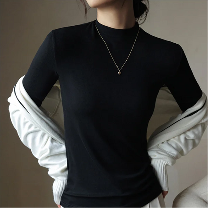 🔥buy 2 free shipping🔥✨2023 Autumn New-Half High Neck Long Sleeve Bottom Shirt