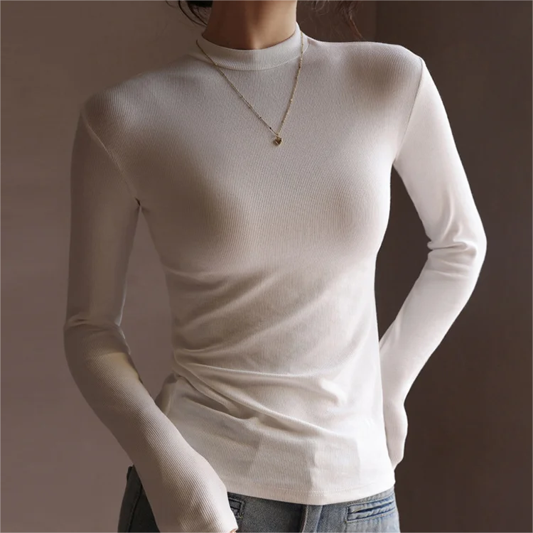 🔥buy 2 free shipping🔥✨2023 Autumn New-Half High Neck Long Sleeve Bottom Shirt