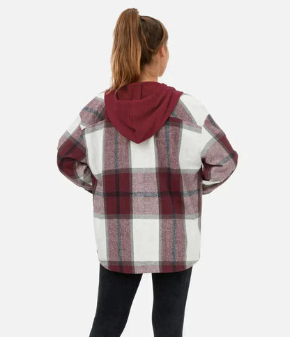 Pocket Plaid Fleece Casual Jacket - buy 2 free shipping