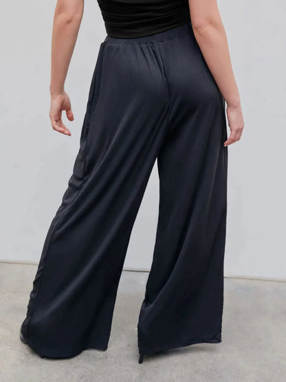 High Elastic Wide Leg Pants