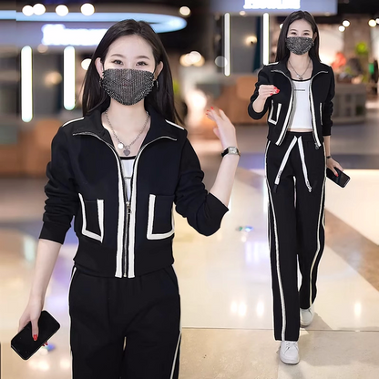 * Fashion Casual Loose Long Sleeve Sports Suit for Woman
