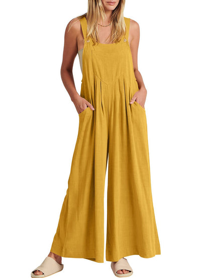 Plus Size Wide Leg Overalls Jumpsuit