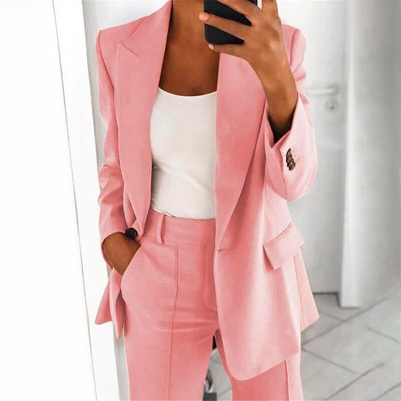 Lapel collar slim cardigan elegant suit jacket