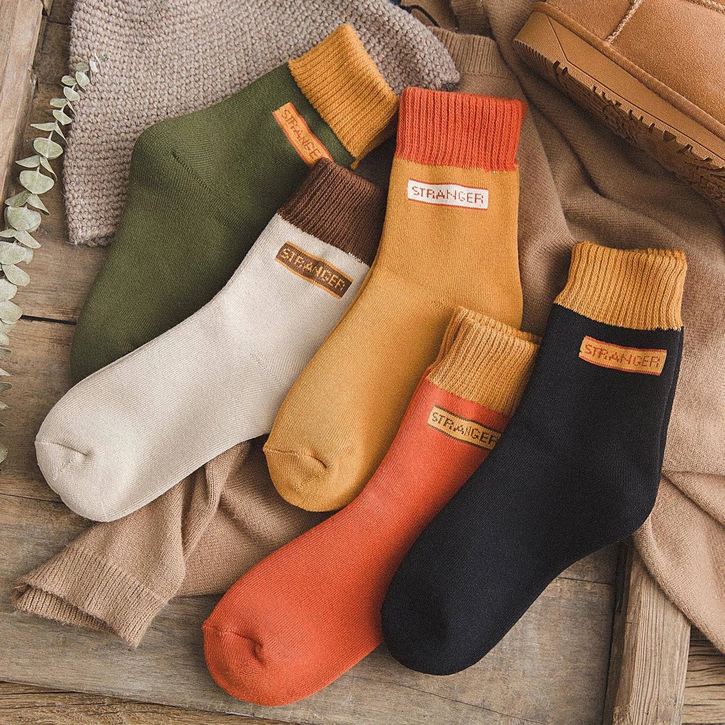 [Thoughtful Gift] Fashion Unisex Thick Fleece Socks