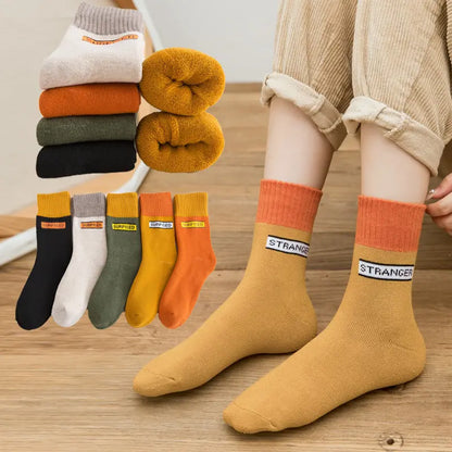 [Thoughtful Gift] Fashion Unisex Thick Fleece Socks