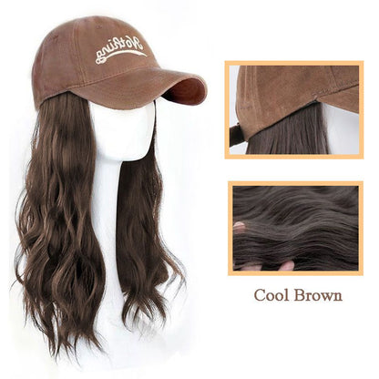 [Stylish Gift] Baseball Cap with Hair Extensions（50% OFF）