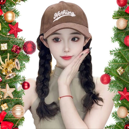 [Stylish Gift] Baseball Cap with Hair Extensions（50% OFF）