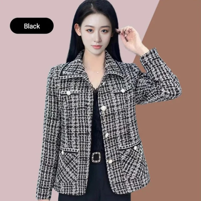 【Elegant Gift For Her】 Women's Houndstooth Print Blazer（50% OFF）