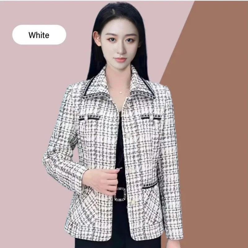 【Elegant Gift For Her】 Women's Houndstooth Print Blazer（50% OFF）