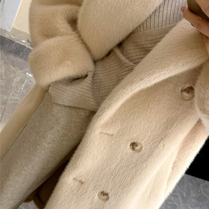 🎁Warm Gift🔥Women's Winter Warm Eco-Friendly Technology Velvet Long Coat Jacket